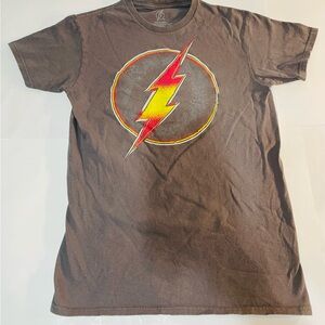 Grey Flash T-Shirt with Lightning Bolt Design